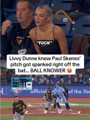 Livvy really a certified ball knower 😮‍💨🔥 #livvydunne #paulskenes #MLB #homerun #pittsburghpirates 