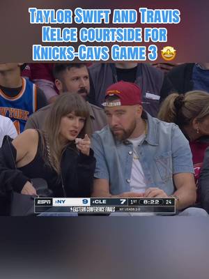 Cavs fan Travis Kelce was in the building with Taylor Swift for Game 3 of the ECF 🔥 #NBA #basketball #taylorswift #cavs #traviskelce