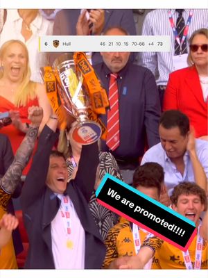 We are promoted, we are promoted, we are promoted, WE ARE PROMOTED!!!! #hcafc #PremierLeague #promoted #EFLPlayOffs #football 
