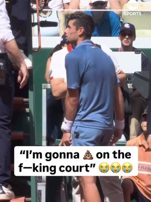 He had to go to the bathroom mid-match 😭💩 Watch Roland-Garros on TNT 📺 #tennis #arthurgea #rolandgarros #frenchopen 