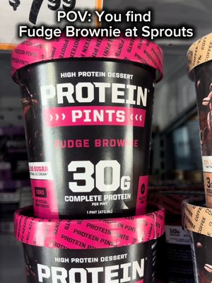 The only thing making it into our cart. #proteinpints #proteinicecream #fudgebrowine #proteinsnacks #sprouts