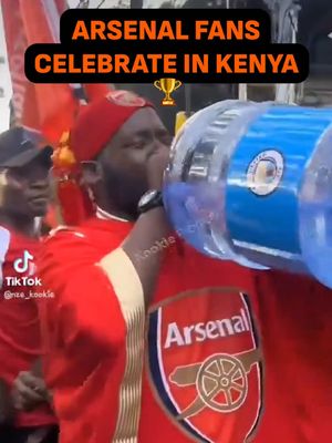 Arsenal fans in Kenya getting in on the title celebrations 🥳🇰🇪🔥 4,000 miles away from London 👏