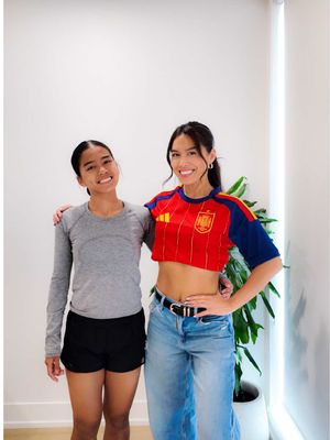 I went to Sport Chek for a new jersey and left with a full Gen Z makeover from my daughter, Harper 😅 She’s very passionate about soccer  and already so excited for this summer, but of course she also had a vision for how I should look while cheering for her favourite team! Sport Chek has the jerseys & merch to get you geared up for the festivities! #ad #SportChek