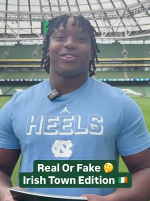 “That sounds like nonsense” 😅 @Carolina Football take on the real or fake Irish town name 🇮🇪  #MuchMoreThanAGame | #TouchdownDublin | #TouchdownIreland