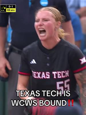 Texas Tech eliminates #Florida to advance to its second WCWS in program history. #softball #college 