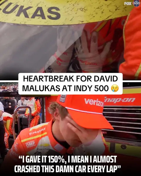 After losing the closest finish in the Indy 500 EVER, #DavidMalukas fought back tears, coming so so close to the ultimate prize in motorsports 💔 #Indy500 #indianapolis #indycar #indy 