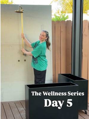 Welcome to Day 5 of #neverleaving: The Wellness Series 🌱 Are you Team Stripes or Team Checkers?! See you tomorrow for TILE DAY! 😍 #backyardvibes #tile #outdoorshower #outdoorliving 