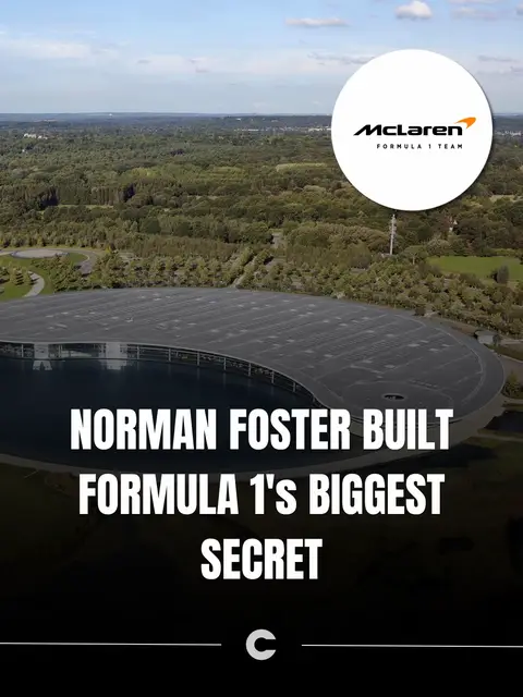McLaren's Technology Centre is the most secretive office in Formula 1 🏎️🔒 Designed by Norman Foster and built in 2003, the MTC sits on the edge of a man-made lake in Woking, Surrey. The building is a perfect half-circle. Six 18-meter "fingers" radiate outward from a central spine. The lake isn't decorative. It cools the wind tunnel. Inside is The Boulevard, a 145-meter glass corridor lined with every championship-winning McLaren ever built. The public cannot visit. Ron Dennis ran this place like a cathedral. Every room kept at exactly 21°C. Screw heads installed vertically so dust doesn't collect. A Sky Sports reporter once got kicked out for wearing jeans. The Specs:  📍 Woking, Surrey, England  📐 840,000 sq ft across the MTC and Production Centre  🏛️ Designed by Foster + Partners, opened 2004 💧 50,000 cubic meter cooling lake  🏎️ Every Constructors' Championship car on display inside  👥 1,500+ employees  🔒 Closed to the public, tours by invite only Tag the friend who would lose their mind walking The Boulevard 👇