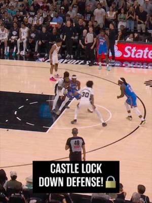 CASTLE ON LOCKDOWN.🙂‍↔️🔒#spurs #NBA #Stephoncastle