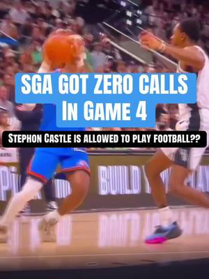 All I want is fairly officiated basketball. It shouldn’t come to this, but it was a Scott Foster extender masterclass today. #shaigilgeousalexander #sga #stephoncastle #sanantoniospurs #scottfoster 