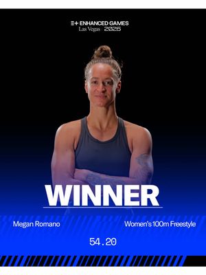 Women’s 100m freestyle results are in.  Megan Romano secures the win and a $250K first place grand prize. 
