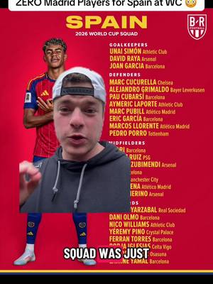 Do Real Madrid fans think any of their Spanish players should’ve gotten called up or is this the correct team for the World Cup? #spain #realmadrid #worldcup #barcelona #soccertiktok  