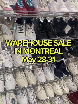 MONTREAL WAREHOUSE SALE | Reebok, Hunter, Polo Kids + more @designer shoe sale  Up to 80% Off on Footwear & Apparel BRANDS Reebok, POLO Kids, Hunter, Nine West, Pajar, Colmar, Easy Spirit, Gola, Mark Fisher, Reef, Teva, Ipanema, Ryder, Melissa, Zaxy, Cartago WHEN: Thursday, May 28 → 10 AM – 9 PMFriday, May 29 → 10 AM – 9 PMSaturday, May 30 → 10 AM – 5 PMSunday, May 31 → 10 AM – 5 PM WHERE: 5500 Pare St, Mount Royal, Quebec H4P 2M1 🚗 Free Parking | 🚇 Metro Namur