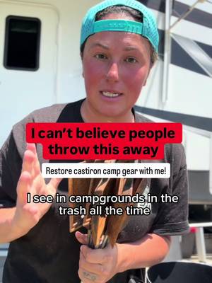 Restore rusty camping cast iron with me. These pie irons got super rusty being left out in rain on accident! Oops. Instead of throwing them away, watch how I restore them!  #castironcooking #castiron #cookingoutdoors #cookingoutside #campcooking