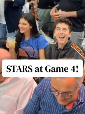 First Taylor Swift & Travis Kelce, now Kylie Jenner and Timothée Chalamet in Game 4? Is Cleveland becoming the new New York?? 🤣   ##nbaplayoffs  ##celebrity  ##stars  