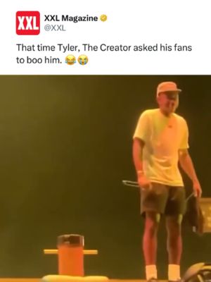 That time Tyler, The Creator asked his fans to boo him. 😂😭