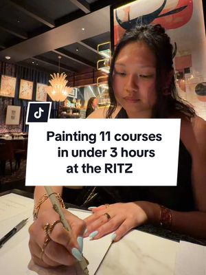 It was SO FUN but my brain was fried after LOL  - this was such a challenging painting since I didn’t know how it will turn out compositionally but I’m so happy with it 🤭❤️❤️❤️ #livepainting #foodillustration #ritz #nyc #spanishfood 
