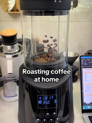 Roasting coffee at home series ☕️🫘🔥 Today, I roasted my first coffee at home. Such adventurous and fun experience! Stay posted and like this video to support my roasting coffee adventure at home, where I’ll explore the art of roasting coffee for the first time, and let’s make this journey together, learning and enjoying the magic of coffee 🤎 Air roaster: Mago Maga Roma Pro V1.5. Green coffee beans from @TheCaptainsCoffee. Thanks @Cafe by Chris | Coffee Tips for the green beans supplier info, and @WeeklyCoffeeDose and @Central-FL-dude for roasting guidance. #coffee #cafe #roaster #barista #fyp