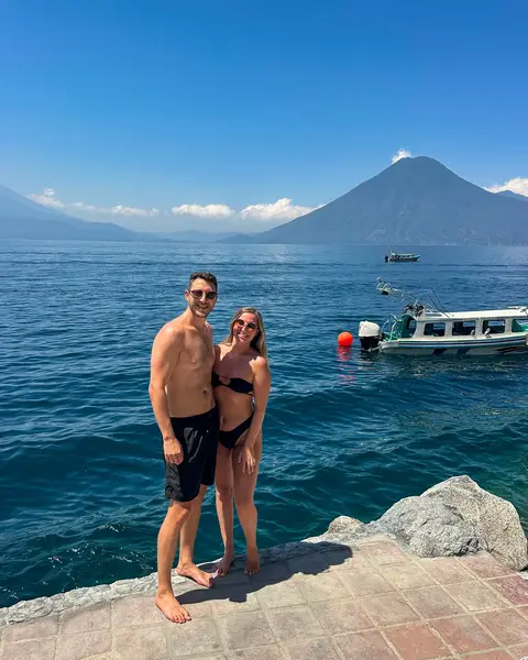 What living on Lake Atitlan for 1 month looks like 🇬🇹 This was our first stop in Guatemala and I think it made us fall in love with the country immediately 🥹 Surrounded by mountains, volcanos, a beautiful blue lake, the most kind and welcoming people, learning about Mayan culture; how can you not fall in love?!  We spent 3 weeks living in San Pedro, mainly because we enrolled at @sanpedrospanishschool and spent 20h per week at school. We didn’t know ANY Spanish before and we graduated with A2 certification 🎓 We spent 5 days staying in San Marcos which was super beautiful, especially the Reserva Natural Cerro Tzankujil 😍 but personally we loved living in San Pedro more. This is just the start of our time in Guatemala 🇬🇹 so we had very high hopes for the rest of our trip!  Locations in the video: • San Pedro • San Juan • San Marcos • Indian Nose Viewpoint  • Casa Del Mundo  Have you been to Guatemala? Or considering a trip here? 👇🏼 #lakeatitlan #travelguatemala #spanishschool #travelinspired #sanpedrolalaguna 