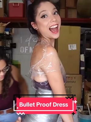 Wrapping myself up in serran wrap was definitely worth it for this...dress #dress #bulletproof  #womeninstem 