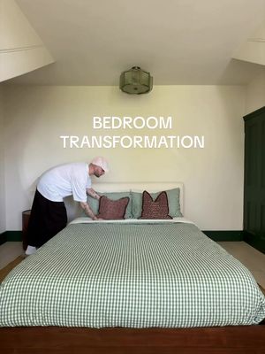 I’m SO excited to show you all the latest transformation! If you didn’t know I’m trying to make this guest room feel like a luxury hotel room. We have the furniture but it was time to add the colour and I’m actually obsessed with this Lick colour - it’s their collab with Hunter Boots (green 170) and it’s just chefs kiss imo. I paired it with their white 05 shade because it has a very subtle yellow hue to it, and as this room gets evening light it gives it a lovely soft glow 🤩  This was an AD for the other platform but honestly love it so much I had to share it with you all!  #interiordesign #interiordecor #bedroomdesign #bedroommakeover 