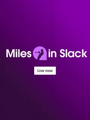 Happy 100th Birthday to the GOAT, Miles Davis. His greatest hits are live in Slack right now, so drop what you’re doing and drop into a huddle. 🥳 💜 #MilesinSlack