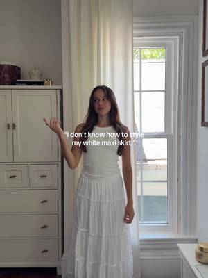 a white maxi skirt is a staple for the summer ☀️ #outfitideas #SummerFashion 