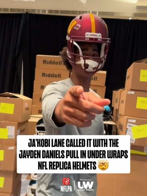 @Ja’Kobi Lane called it 😱 #nfl #mysterybox #commanders #jaydendaniels #jakobilane 