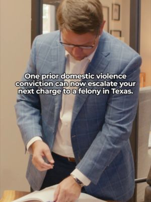 One prior domestic violence conviction in Texas can now raise a new charge to a felony. That means more serious penalties, higher stakes, and long-term consequences. Know how the law applies before your case is decided. #TexasLaw #CriminalLaw #DomesticViolence #Felony #TexasAttorney