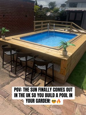 If you put a Timber frame around a swimming pool; & throw some decking on, it completely transforms!!! What a Game changer 😂🔥