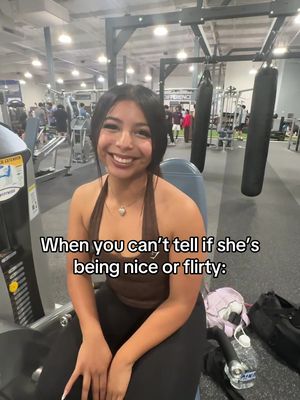 Is she being flirty or nice?🤔🤣 #gymgirls #gymhumor #comedyskit #fyp #viral 
