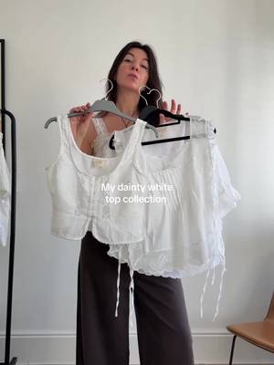 Dainty white top collection, perfect for summer 🕊️  