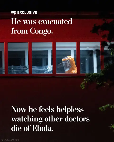 As Patrick LaRochelle waits in a specialized hospital room in Prague to see whether he has Ebola, his former colleagues in Congo are beginning to pass away from the disease. LaRochelle’s comments, the first he’s made to a reporter since his evacuation, come as medical and aid workers in Congo are struggling to respond to an Ebola outbreak that is already linked to over 1,000 cases. He and his wife, a nurse practitioner, consider their work a calling. He was working for Serge Global Inc., the missionary nonprofit, before he was exposed. If given the chance, LaRochelle said he’d like to go back. He knows, however, this outbreak could be protracted. Read more from The Washington Post at the link in our bio. #ebola#health #medicine#worldnews #news