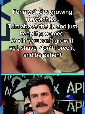 Step One: ALWAYS ensure your mustache is groomed before streaming! #streamer #mustache #fyp 