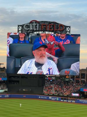 Menace 🕷️ J.K. Simmons and Spider-Man at Citi Field #mets #spiderman #marvel