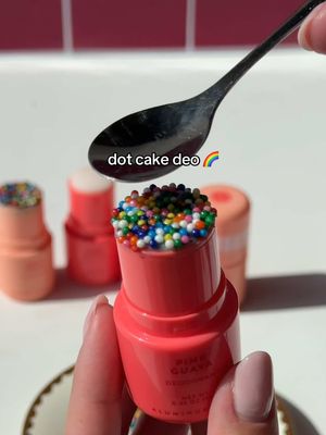 do not eat 🙅‍♀️ #dotcake #sprinkles #rainbowsprinkles #asmr #viral