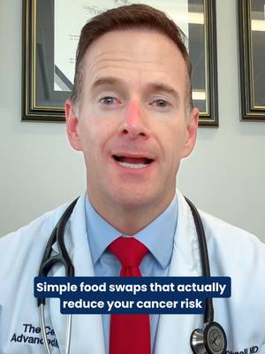 Simple food swaps that may help reduce your cancer risk. Improving your health doesn’t always require a complete diet overhaul. Often, the biggest benefits come from small, sustainable changes made consistently over time. In this video, Dr. Stegall shares practical food swaps that can help support overall health while reducing exposure to factors linked to increased cancer risk. The focus isn’t on restriction—it’s on making smarter choices that are easy to maintain. Because when it comes to prevention, small upgrades can add up. Which food swap would be the easiest for you to make? #Cancer #CancerTreatment #CancerEducation #nutritionfacts #CancerDoctor