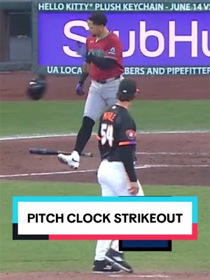 The rare inning-ending pitch clock strikeout ⏰ #MLB #Baseball #PitchClock 
