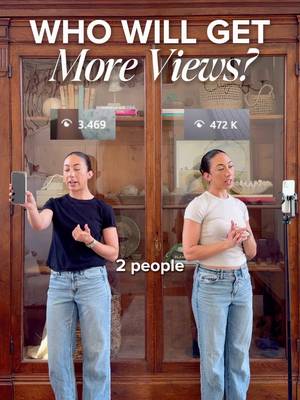 Who will get more views? 👀 Want to be like Person B? Follow for more scroll-stopping hook ideas! #socialmedia #contentcreation #organicgrowth #personalbrand