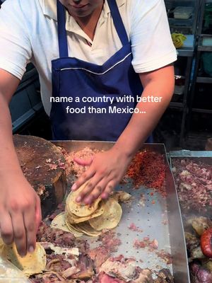 Closest might be Italy… but still tacos >>> everything #mexicocheck #mexicanfood #mexicostreetfood #streettacos #mexicotravel 