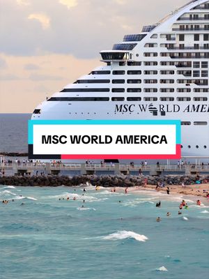 There she goes 👀 MSC World America departing from Miami #mscworldamerica #cruises #miami