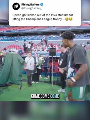 Just wait for it… Why would Speed do that 😭😭 @IShowSpeed  #risingballers #viral #fyp #ishowspeed #championsleague 