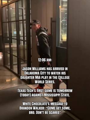 Tate is back on the road, following JWill at the WCWS 