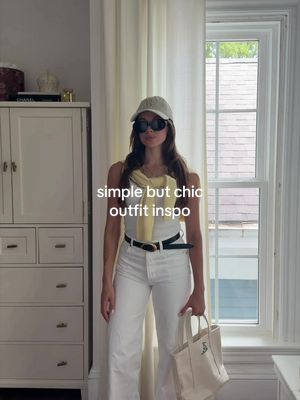 a white tee and white jeans just hits every time 🤌🏼 #outfitinspo #summerstyle #capsulewardrobe