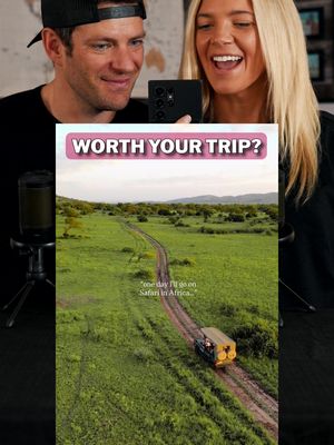 Do you agree or disagree? 🤔 What place we should rate next? 🌍 Follow us @HudsonAndEmily as we rate every place in the world worth visiting! 😉 🗺️ This is part of our series "SKIP OR TRIP" - comment MAP for the full list! 📍Serengeti National Park 🥇Trip-ability Score = A Tier ✅ Pros Famous - Possibly the most famous safari parks in the world. "Big 5" - One of the best places to see the "big 5" and big cats in the wild. Ngorongoro Crater - right next to Serengeti and possibly an even better place to see wildlife! Great Migration - The only place in the world to see the Great Migration! Where over a million wildebeest and zebras travel across the Mara river. It is unlike anything we've seen! ❌ Cons Crowds - especially during the Great Migration, Serengeti can become overly crowded. Vast size - Because the park is sooo big, (the size of Connecticut!) there can be several hours where you are driving from one part to the other. Bumpy Roads - Unlike Kruger and other parks, even the main roads are bumpy! (and you could lose your spare gas tank like we did 😉) Tsetse Flies - these annoying, potential malaria carrying flies are in the area. Wear light colored clothes and we didn't have too much of a problem with them. 🎈Hot Air Balloon Ride Serengeti is one of the best places to take a hot air balloon safari! 📅 When to Go: Every month has it's pros and cons. June - October is the best time to visit because the dry weather makes it easier to spot the animal herds. August - September is peak Great Migration but it is also the busiest and most expensive times of the year. Stitched Video Credit: @dwanderess Check out Diana's page for beautiful and inspirational travel content from around the world! Every one of her posts looks like a postcard. 😍 __________________________ 🎉 Follow us @HudsonAndEmily for the best destinations + experiences #travelcouple #everycountry #travelcouples #couplestravel #adventuretravel