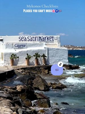 If you’re heading to Mykonos soon, make sure to add these to your itinerary! 🇬🇷🧿 🌸 🇬🇷 Save this post for your dream Mykonos trip! ✈️  Mykonos Town (Chora): 📍 Chora Pathways 📍 Kato Mili Windmills 📍 Little Venice 📍 Archaeological Museum 📍 Matoyianni Street 🍽️ Restaurants & Bars:  ▫️Kiki’s Tavern (Agios Sostis) ▫️M-Eating (Chora)  ▫️Spilia Restaurant (Kalafati) ▫️Interni (Chora)  * To Maereio (Chora) * Hippie Fish (Agios Ioannis)  ▫️Nikos Taverna (Chora)  * Negrita Bar (Little Venice)  * 180º Sunset Bar (Chora) 🏖️ Beach Clubs:  * Scorpios (Paraga)  * Nammos (Psarou)  * Principote (Panormos)  * SantAnna (Paraga)  * Alemagou (Ftelia)  * JackieO’ Beach Club (Super Paradise)  * Super Paradise Beach Club (Super Paradise) 🏝️ Beaches:  * Elia Beach  * Agios Sostis  * Platis Gialos 🏨 Areas to Stay:  * Mykonos Town (Chora)  * Ornos  * Platis Gialos ( my fav)   * Agios Ioannis 🌊 TRAVEL TIP:  To visit Mykonos Town, go early to beat the crowds! Sunset is an absolute must as well. Because the island gets very crowded, timing is everything, visiting during the shoulder season is the absolute best time to go!⏰ 🚌 Getting around by bus is pretty easy and convenient. You can also hire a car or a motorbike, but keep in mind that parking spaces across the island are quite limited! 🧿 ___ #mykonos #greece #greecesummer #travel #slowtravel