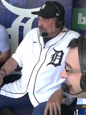 if Mr. Baseball wants a hot dog, Mr. Baseball gets a hot dog. 🌭 #tomselleck #mrbaseball #tigers #hotdog 