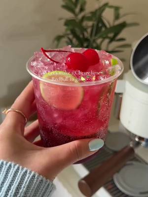 Spring edition 🌸 Cherry Sakura Red Bull + cherry & lime 🍒🍋‍🟩 = officially my new obsession 🤤 You NEED to try this combo. #redbull #cherrylime 
