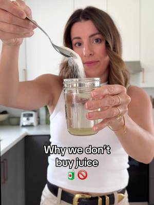 We don’t drink juice in our house with our kids and here’s why…🧃🚫 I know this one can be controversial, but we made the decision years ago to skip juice and stick to water 💧 Here’s why: Juice is basically sugar water with food colouring. It doesn’t fill them up and can spike their blood sugar. It trains their taste buds to want sweet all the time and then not like the taste of water or say it’s “boring”. Instead, we just do water. They drink it, they’re used to it, and they’re not constantly asking for juice boxes. Water is so important for our health and I want our kids to love and crave water above else when they are thirsty. Do your kids drink juice? I’m genuinely curious how other families handle this 👇
