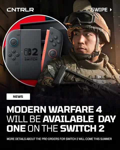 Modern Warfare 4 will be available on the Switch 2 day one‼️🎮 More information about the pre-order details for this version of the game will be revealed later this summer, along with more details on the Switch 2 version of the game. Y’all playing it on Switch 2⁉️ #callofduty #nintendo